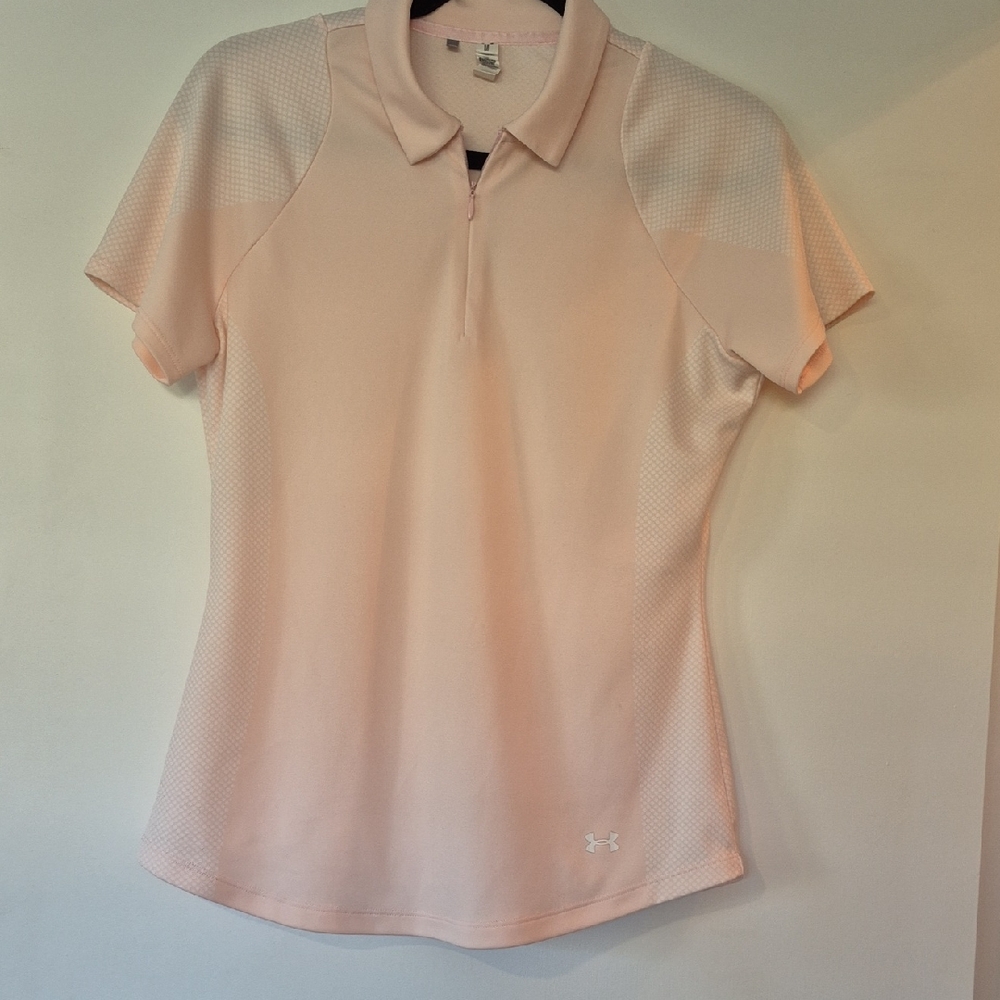 Under Armour Women's Light Pink Short Sleeve Polo